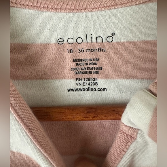 Woolino Ecolino Organic Cotton Baby Sleep Sack 2-Way Zipper size 18-36 months - Picture 6 of 14